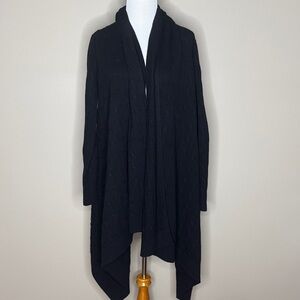 Ralph Lauren womens open front duster cardigan sweater cable knit size M/L.